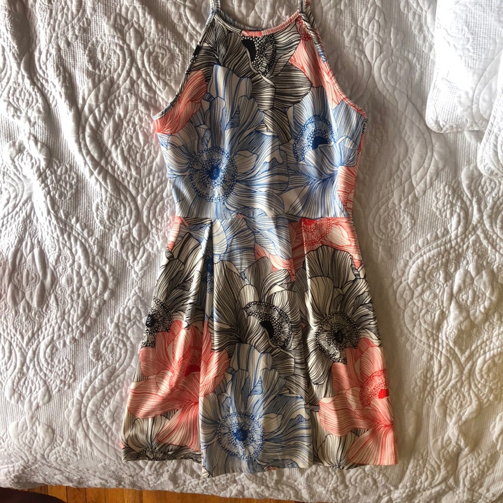 Multi-Color Floral Print Mini Dress